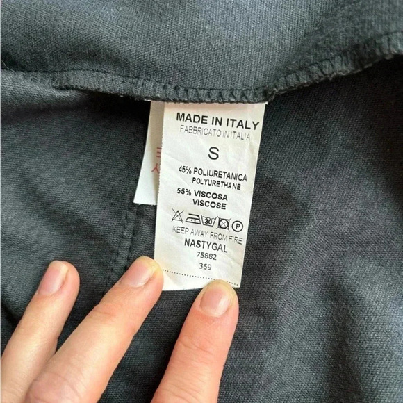 Nasty Gal Jacket S Black Oversized Faux Leather Blazer 90s Y2K Grunge Rock  City - Picture 5 of 7